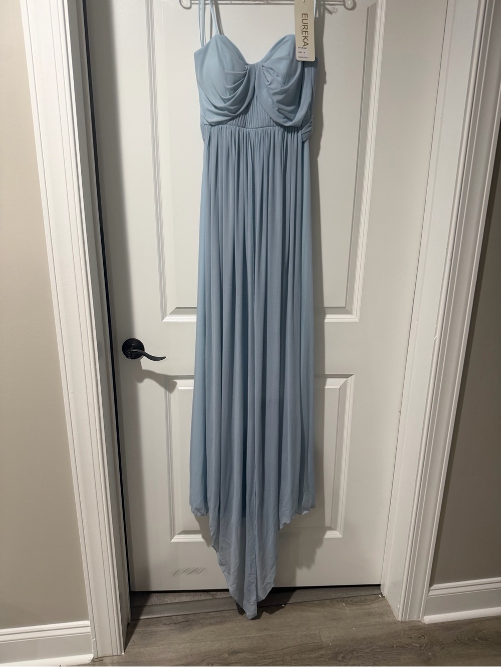 Light Blue Strapless Maxi Dress
